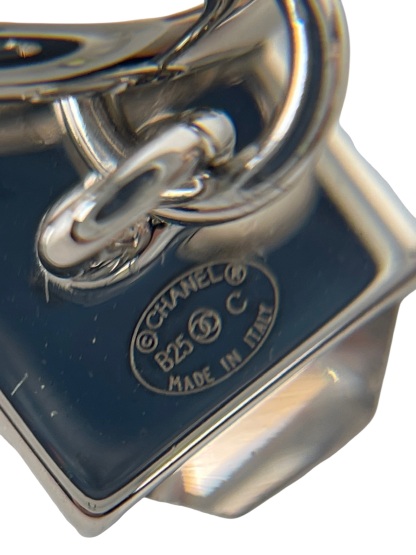 CHANEL - 25C Silver-tone Rhinestone Earrings