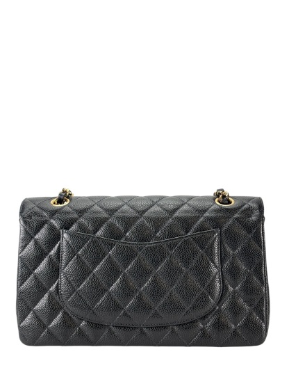 CHANEL - Medium Classic Double Flap Bag Black Caviar Gold Hardware (CF25)