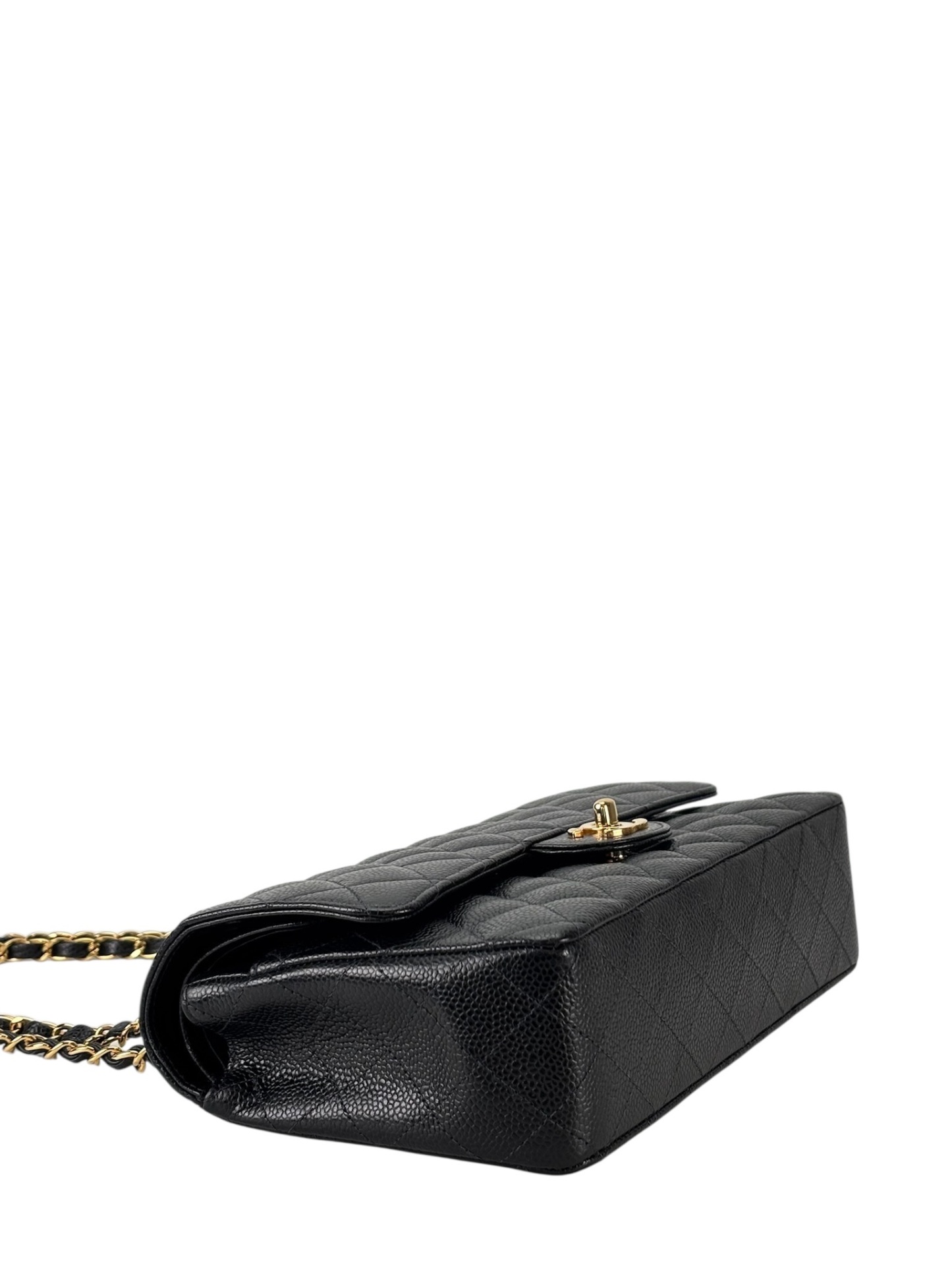 CHANEL - Medium Classic Double Flap Bag Black Caviar Gold Hardware (CF25)