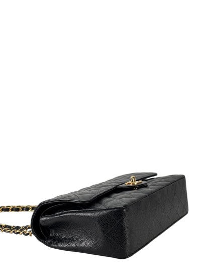 CHANEL - Medium Classic Double Flap Bag Black Caviar Gold Hardware (CF25)