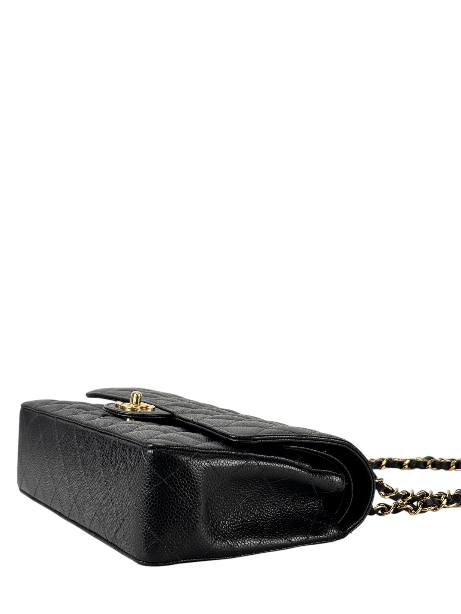 CHANEL - Medium Classic Double Flap Bag Black Caviar Gold Hardware (CF25)
