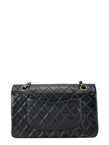 CHANEL - Medium Classic Double Flap Bag Black Lambskin Gold Hardware (CF25)