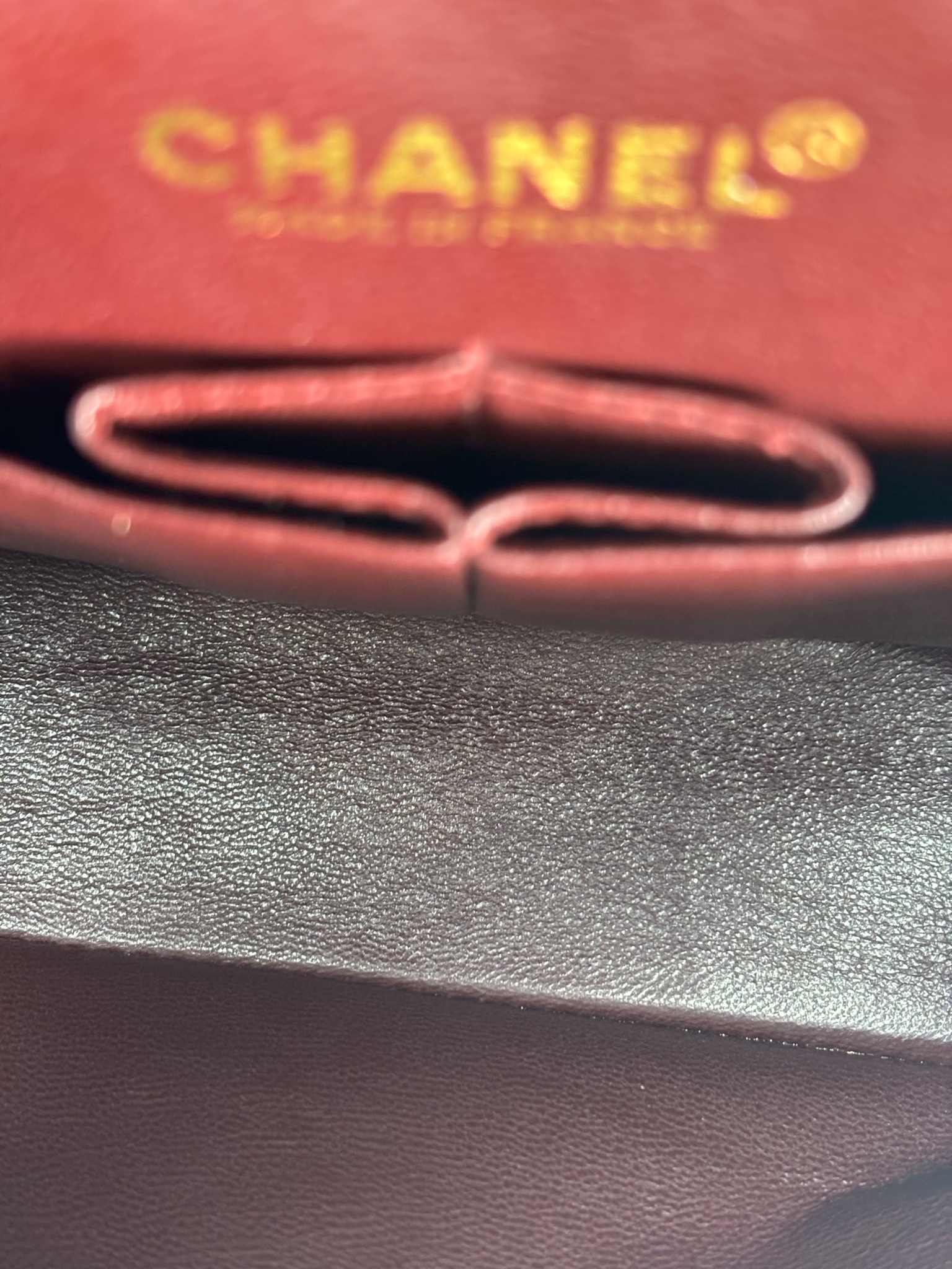 CHANEL - Medium Classic Double Flap Bag Black Lambskin Gold Hardware (CF25)