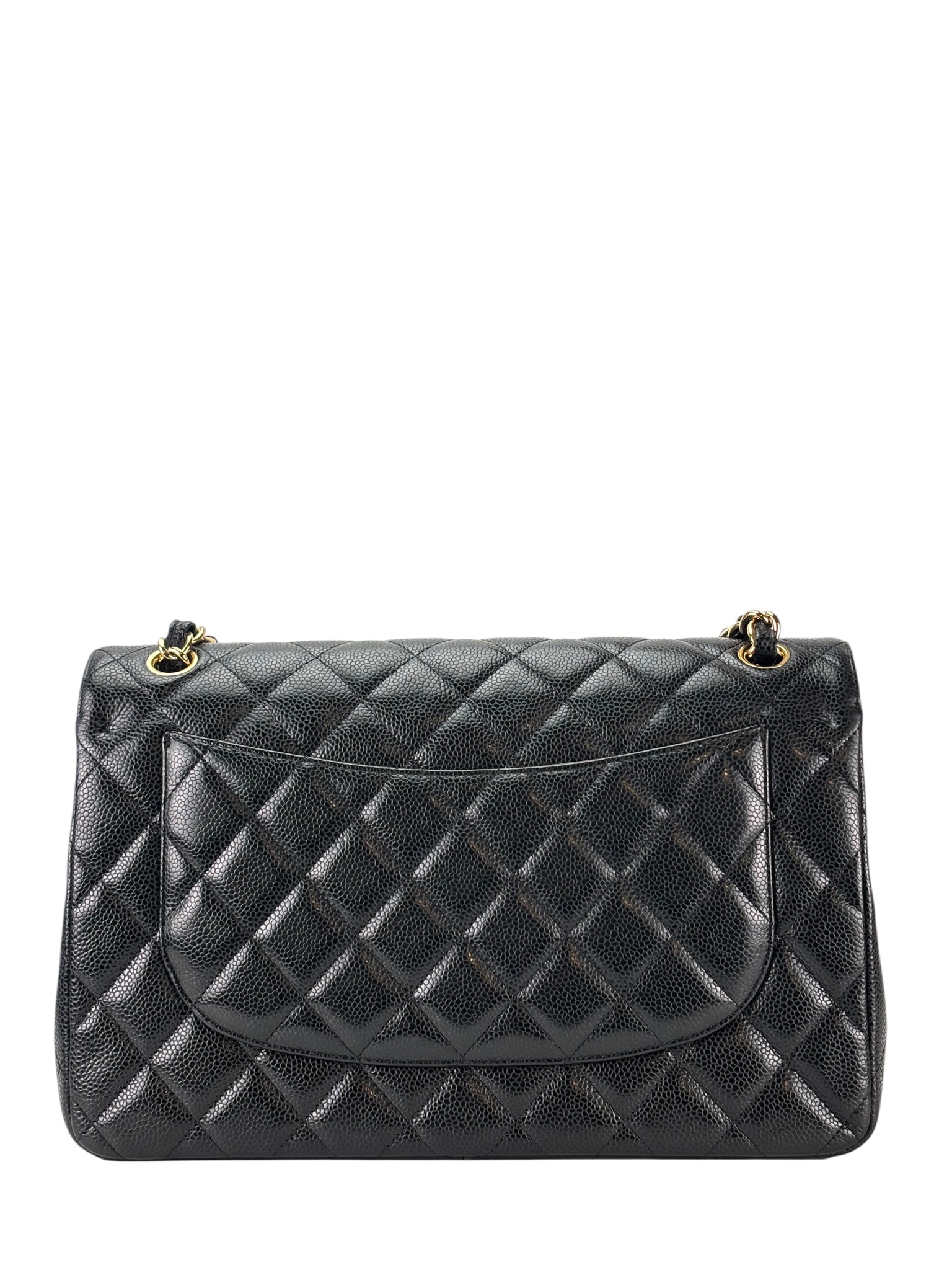 CHANEL - Black Caviar Jumbo Flap Bag 30