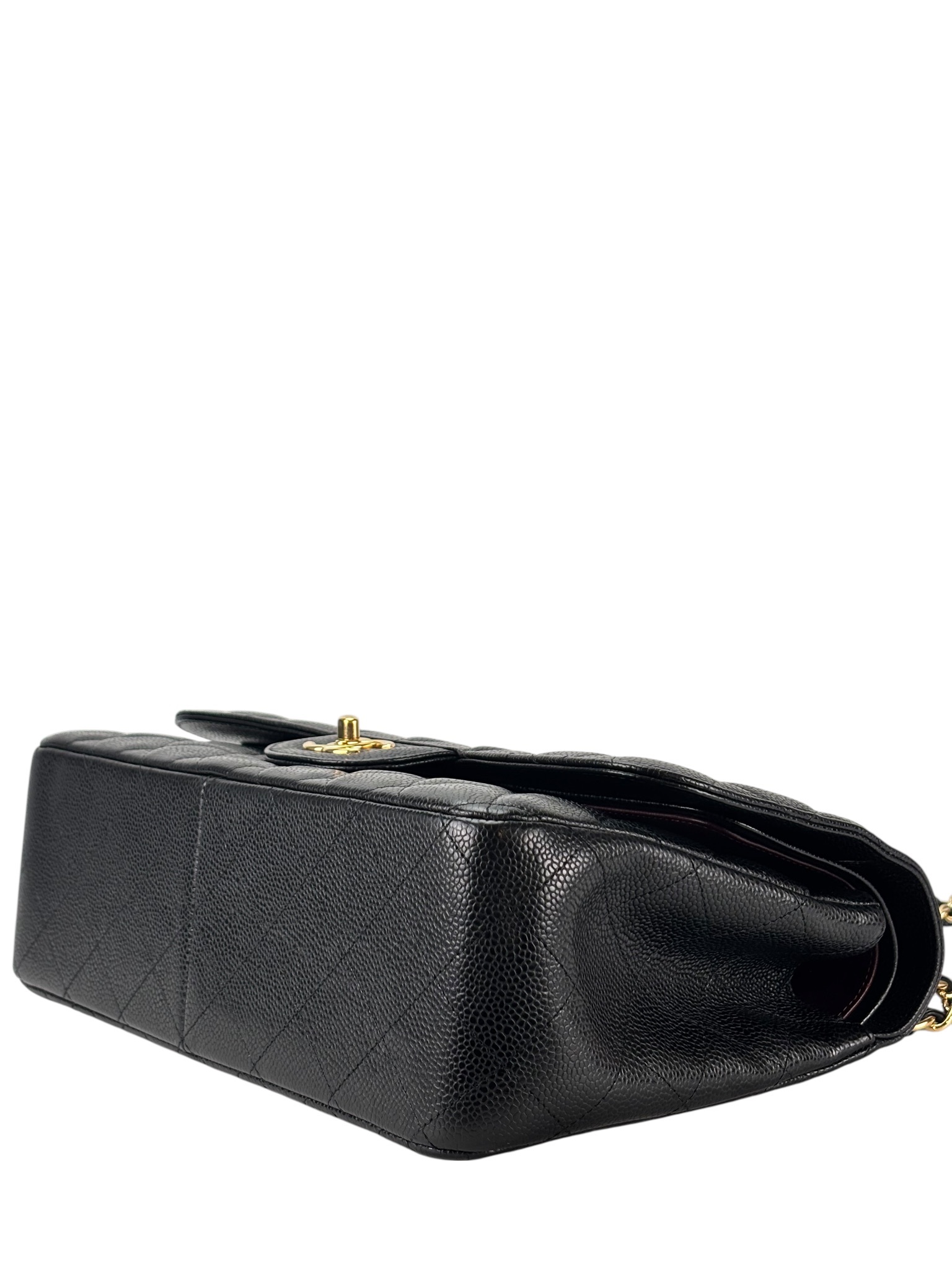 CHANEL - Black Caviar Jumbo Flap Bag 30