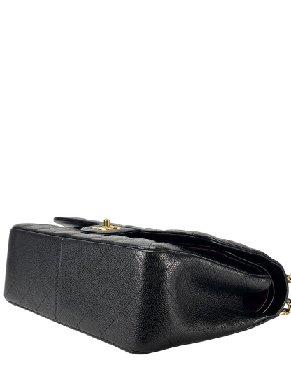 CHANEL - Black Caviar Jumbo Flap Bag 30