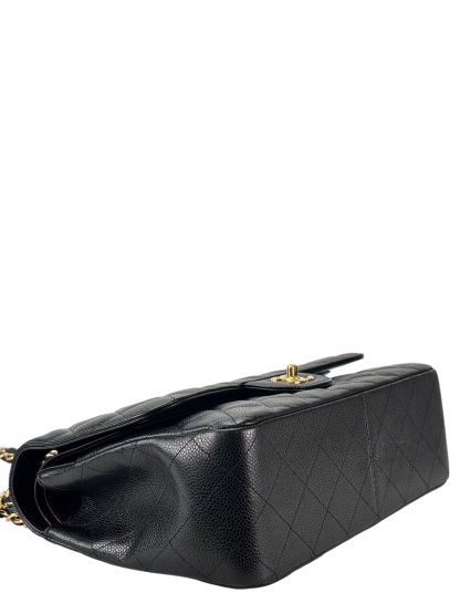 CHANEL - Black Caviar Jumbo Flap Bag 30
