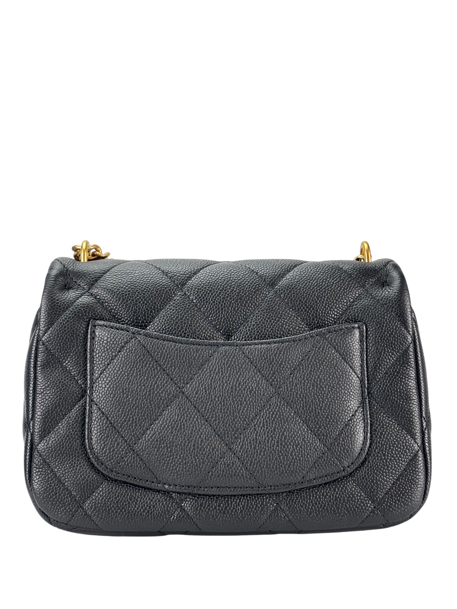 CHANEL - 24P Black Caviar Mini Flap Bag