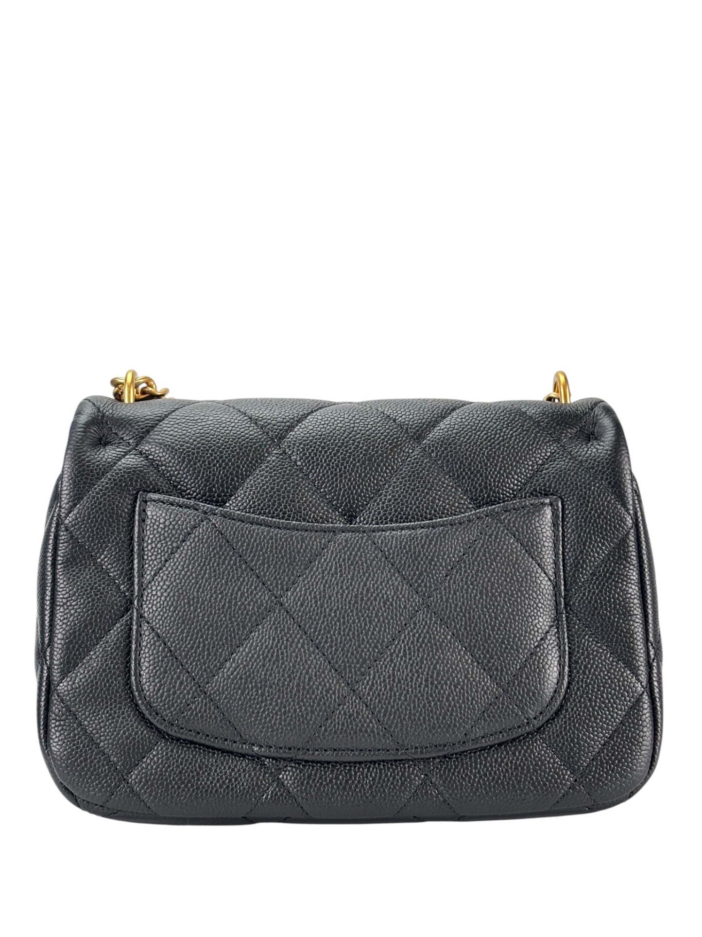 CHANEL - 24P Black Caviar Mini Flap Bag