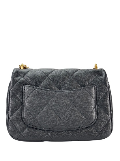 CHANEL - 24P Black Caviar Mini Flap Bag
