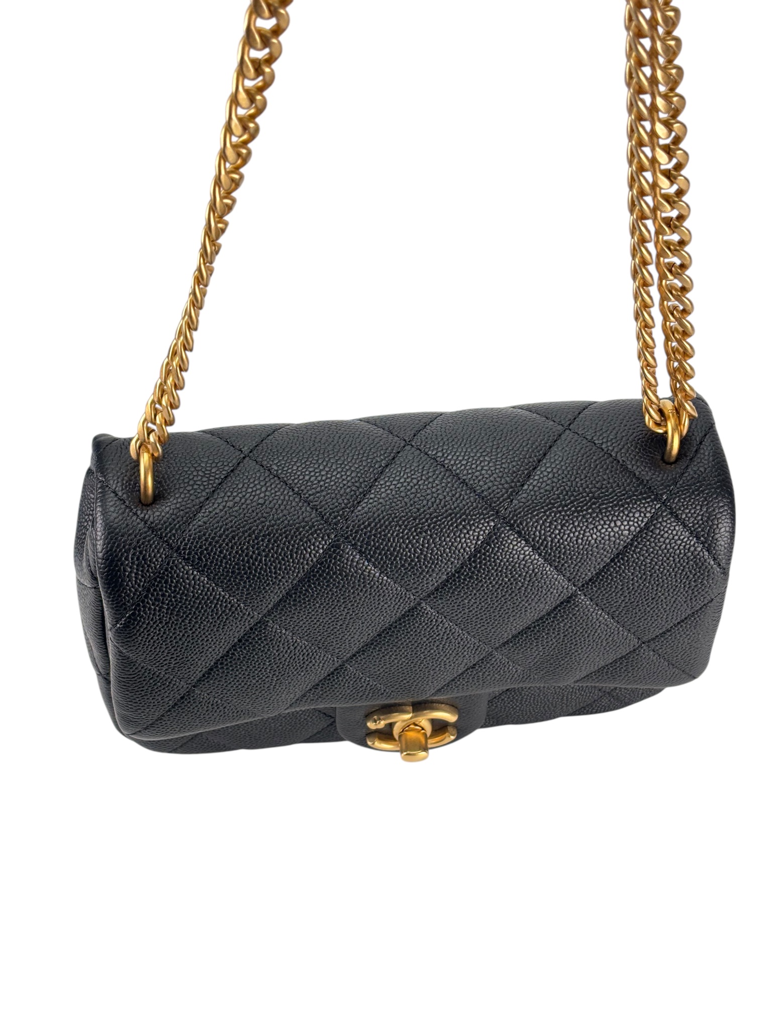 CHANEL - 24P Black Caviar Mini Flap Bag