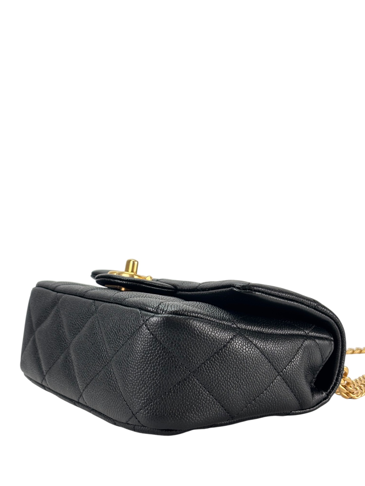 CHANEL - 24P Black Caviar Mini Flap Bag