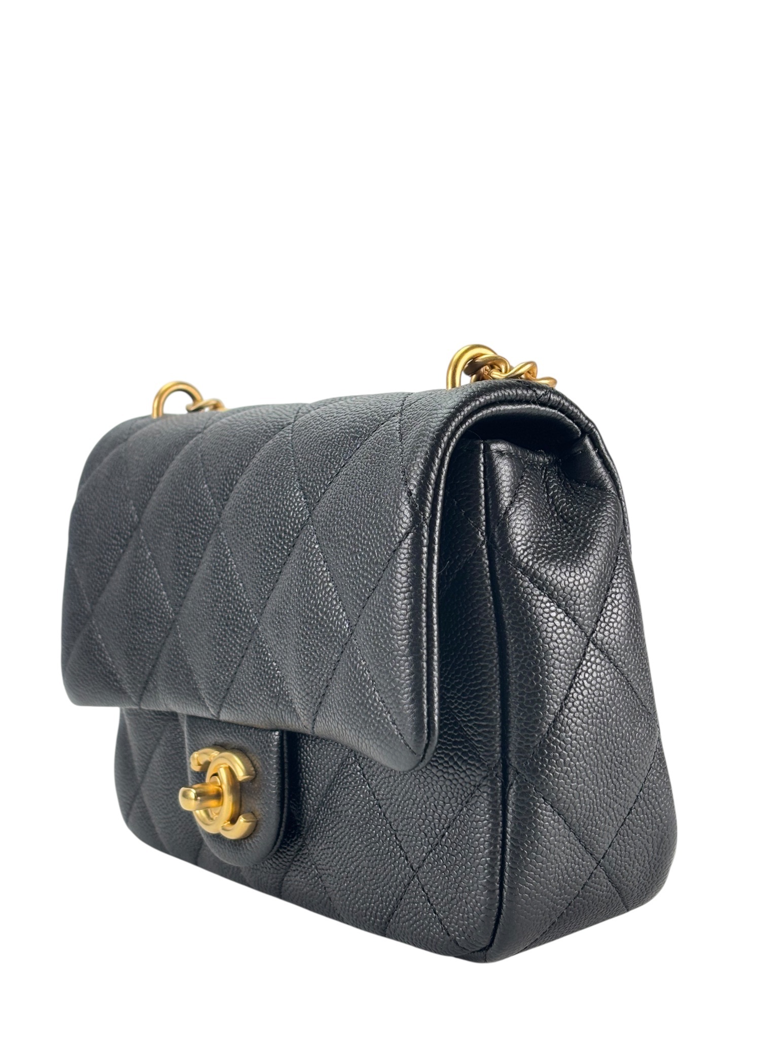 CHANEL - 24P Black Caviar Mini Flap Bag