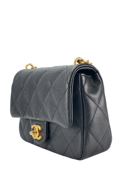 CHANEL - 24P Black Caviar Mini Flap Bag