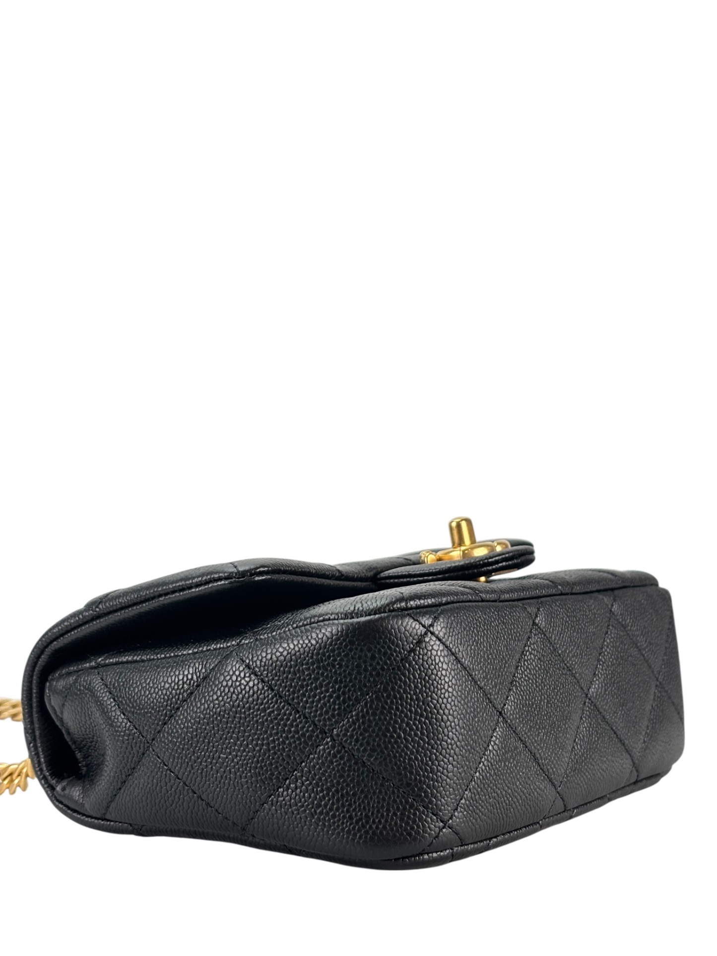 CHANEL - 24P Black Caviar Mini Flap Bag