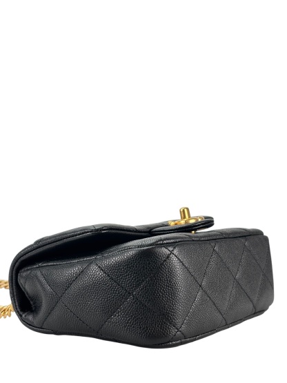 CHANEL - 24P Black Caviar Mini Flap Bag
