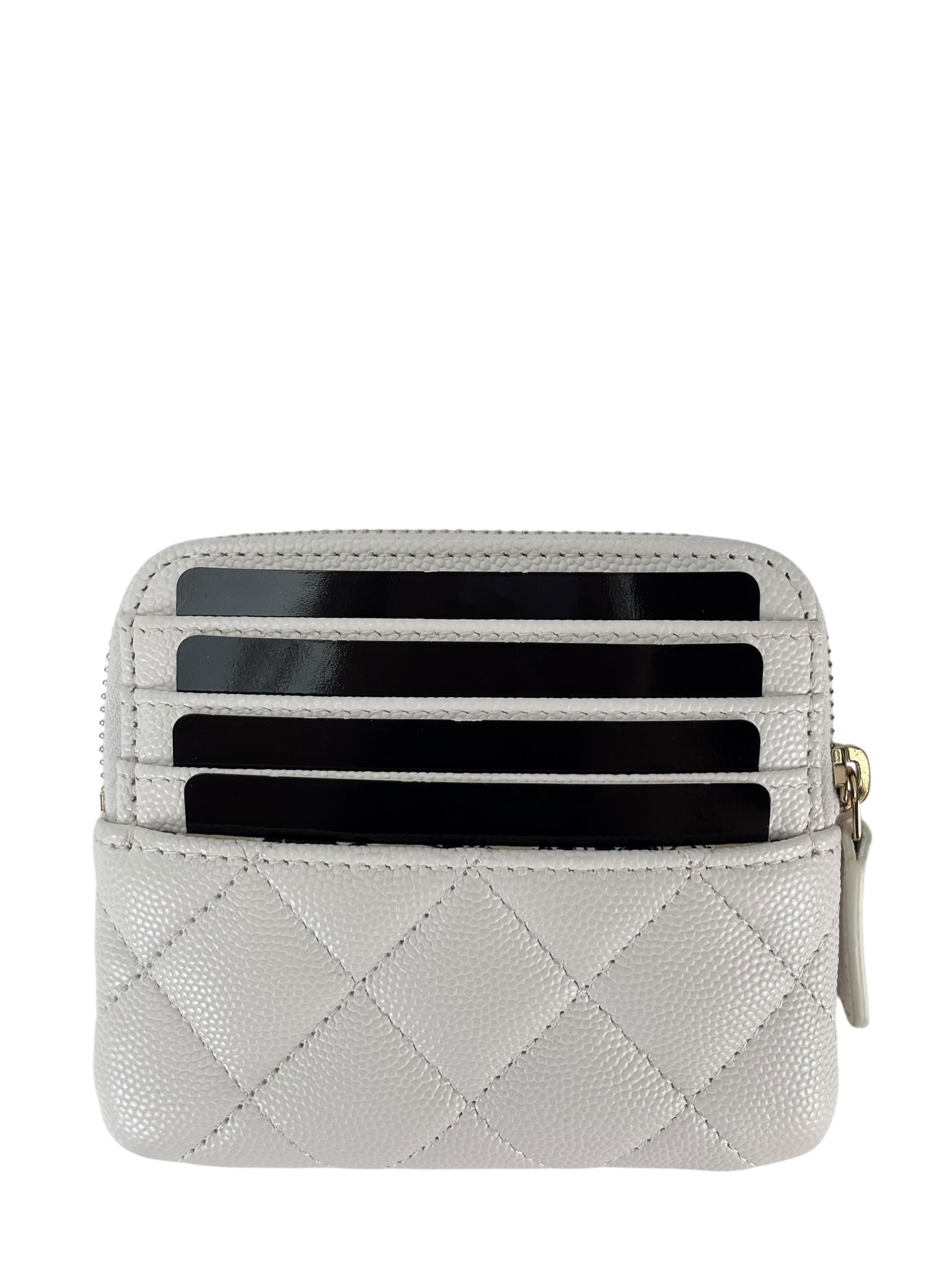 CHANEL - 24A White Caviar Coin Purse