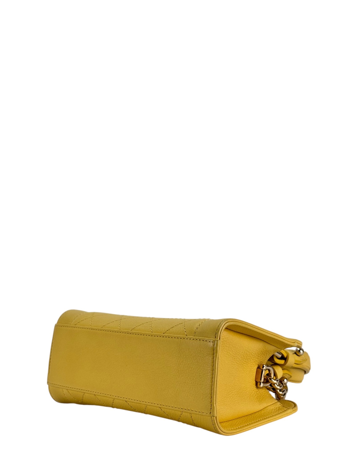 CHANEL - Yellow Caviar Label Click Shopping Bag 