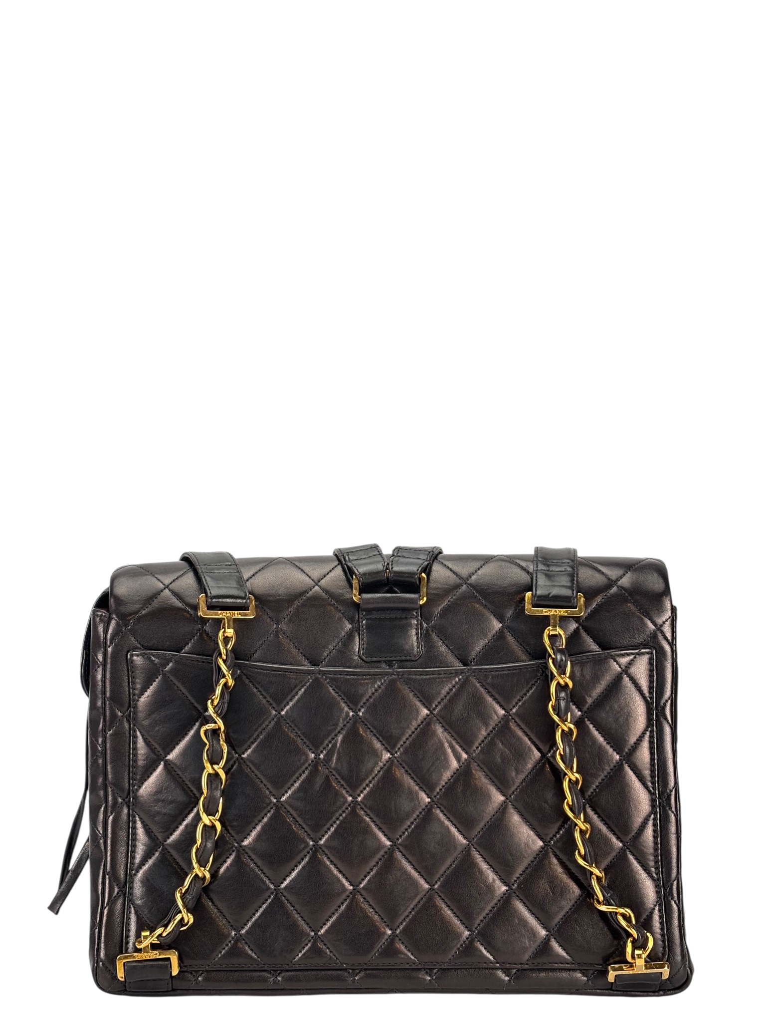 CHANEL - Lambskin Maxi Jumbo Flap Backpack