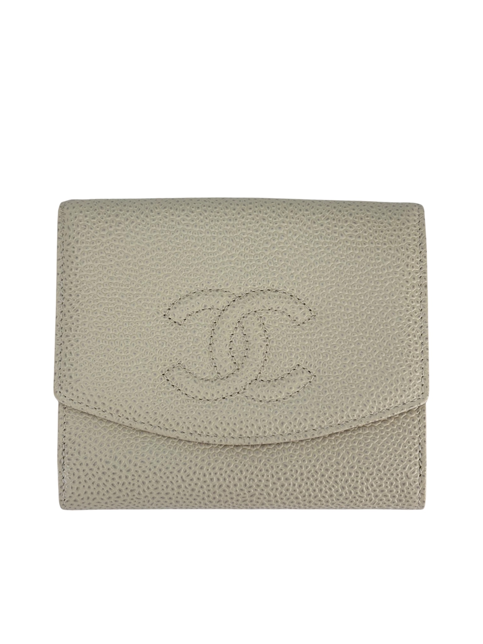CHANEL - Off White Caviar Wallet
