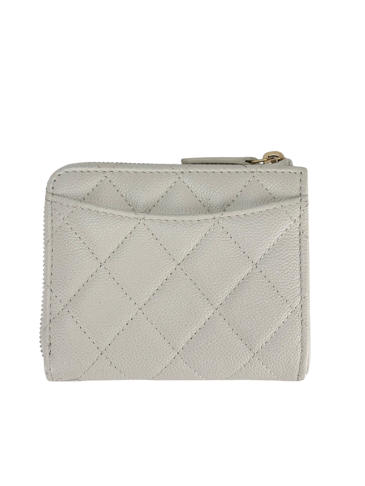 CHANEL - 24A White Caviar Wallet Coin