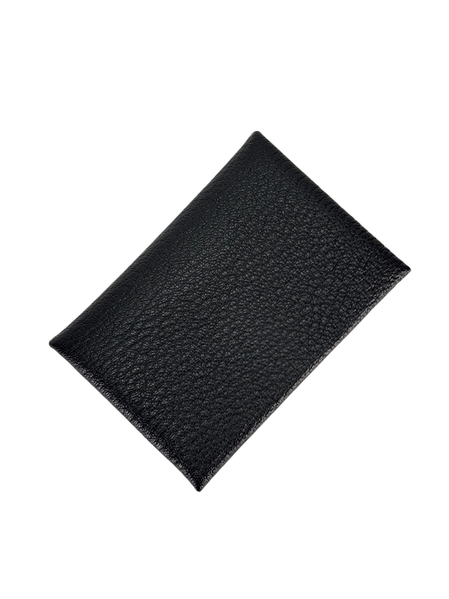 HERMES - Goatskin Black Calvi Coin Case Wallet