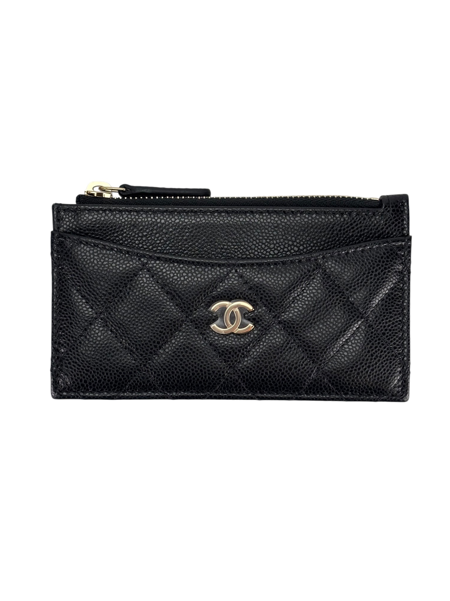 CHANEL - 24S Black Caviar Card Case