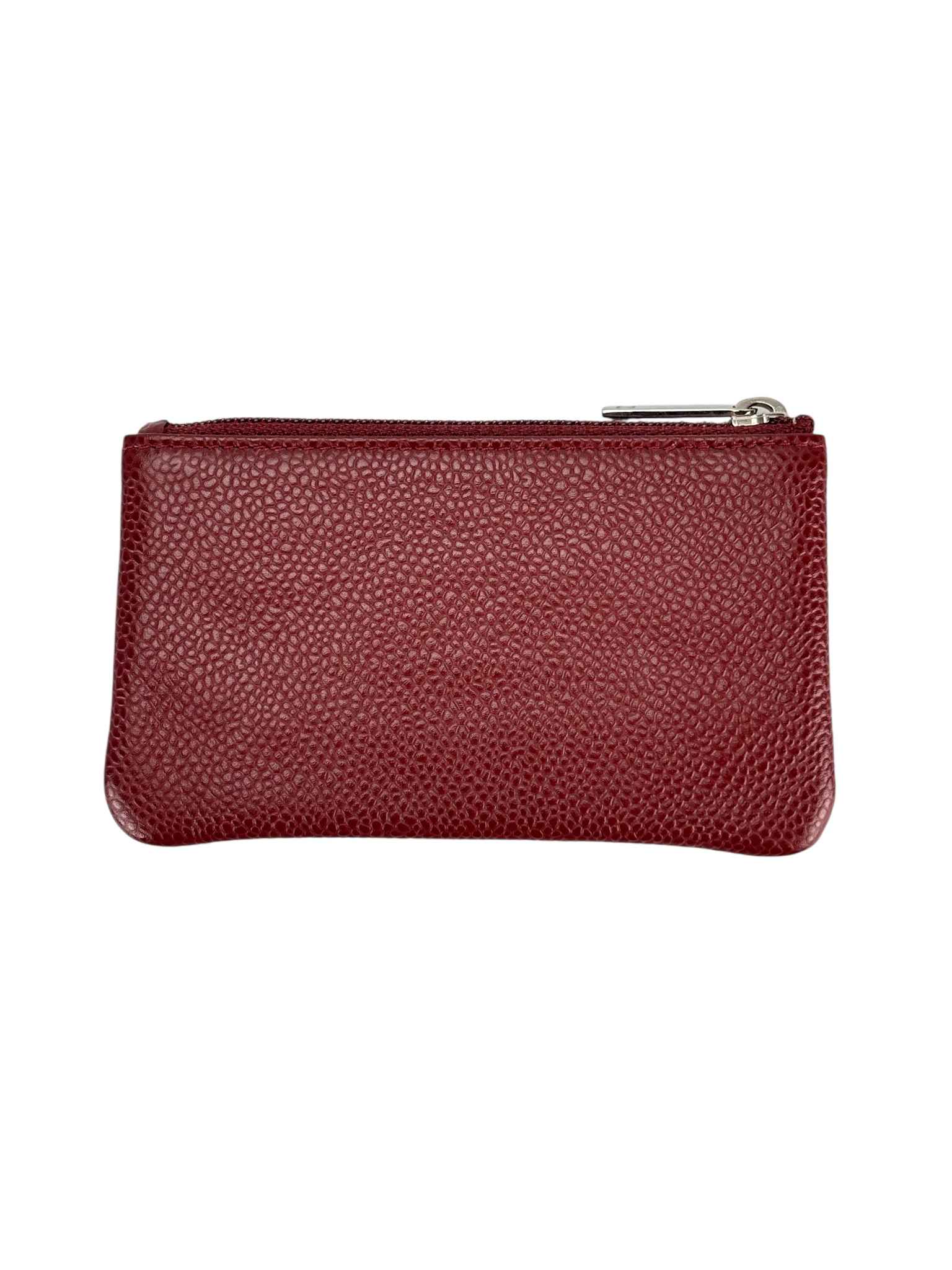 CHANEL - Dark Red Bordeaux Caviar Coin Purse