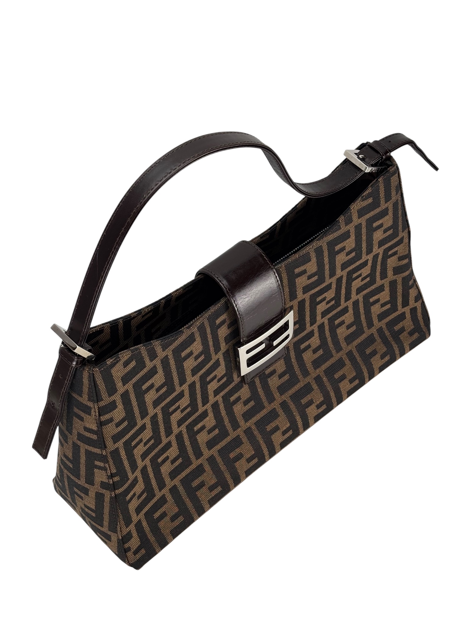 FENDI - Monogram Zucca Mamma Handbag Palladium Hardware – Camellia