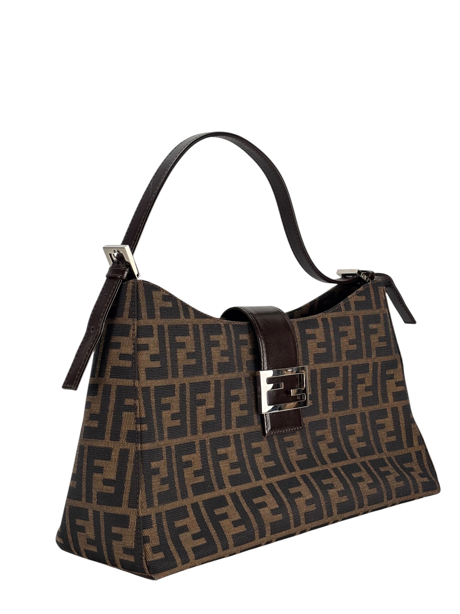 FENDI - Monogram Zucca Mamma Handbag Palladium Hardware