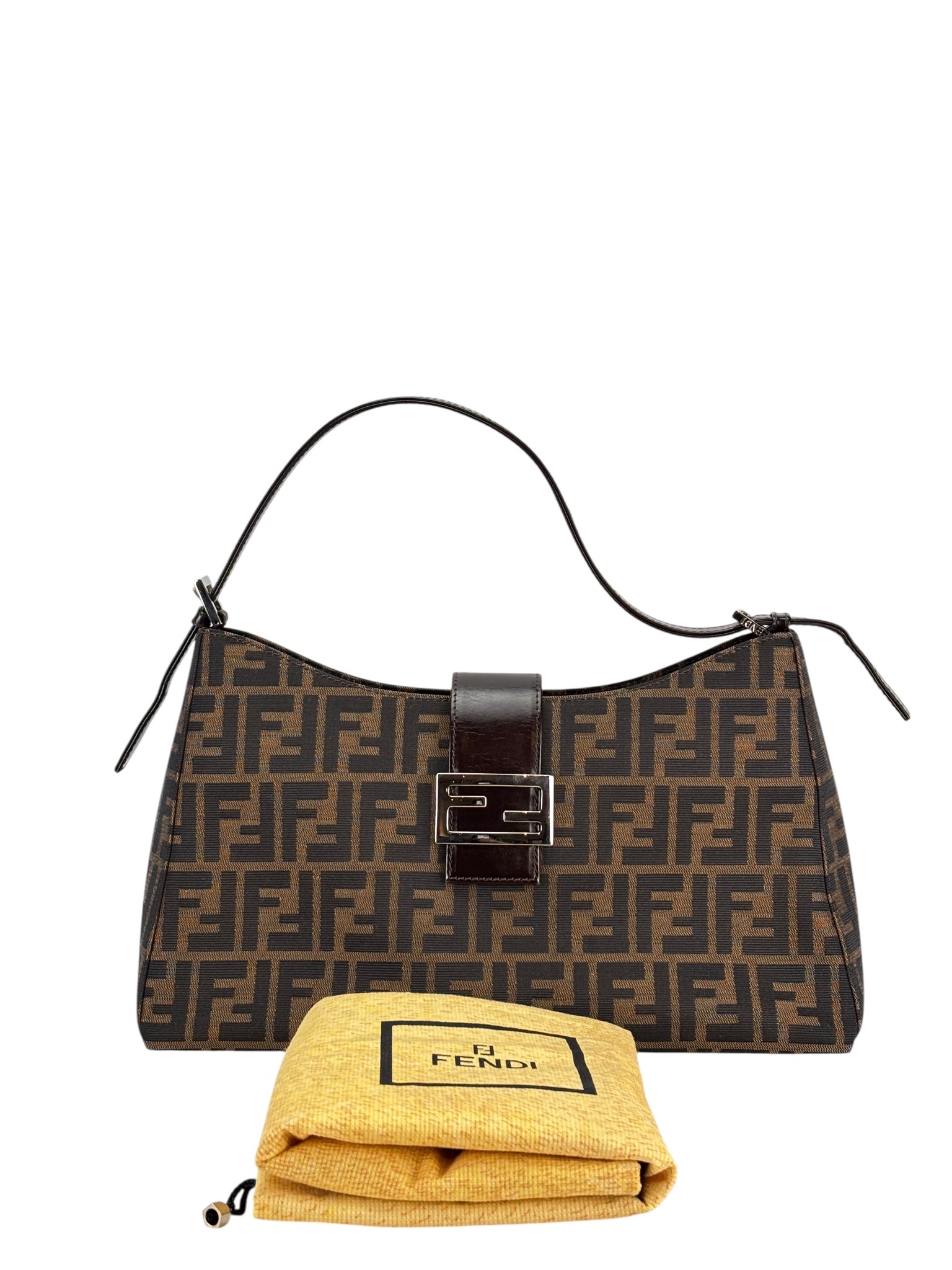 FENDI - Monogram Zucca Mamma Handbag Palladium Hardware