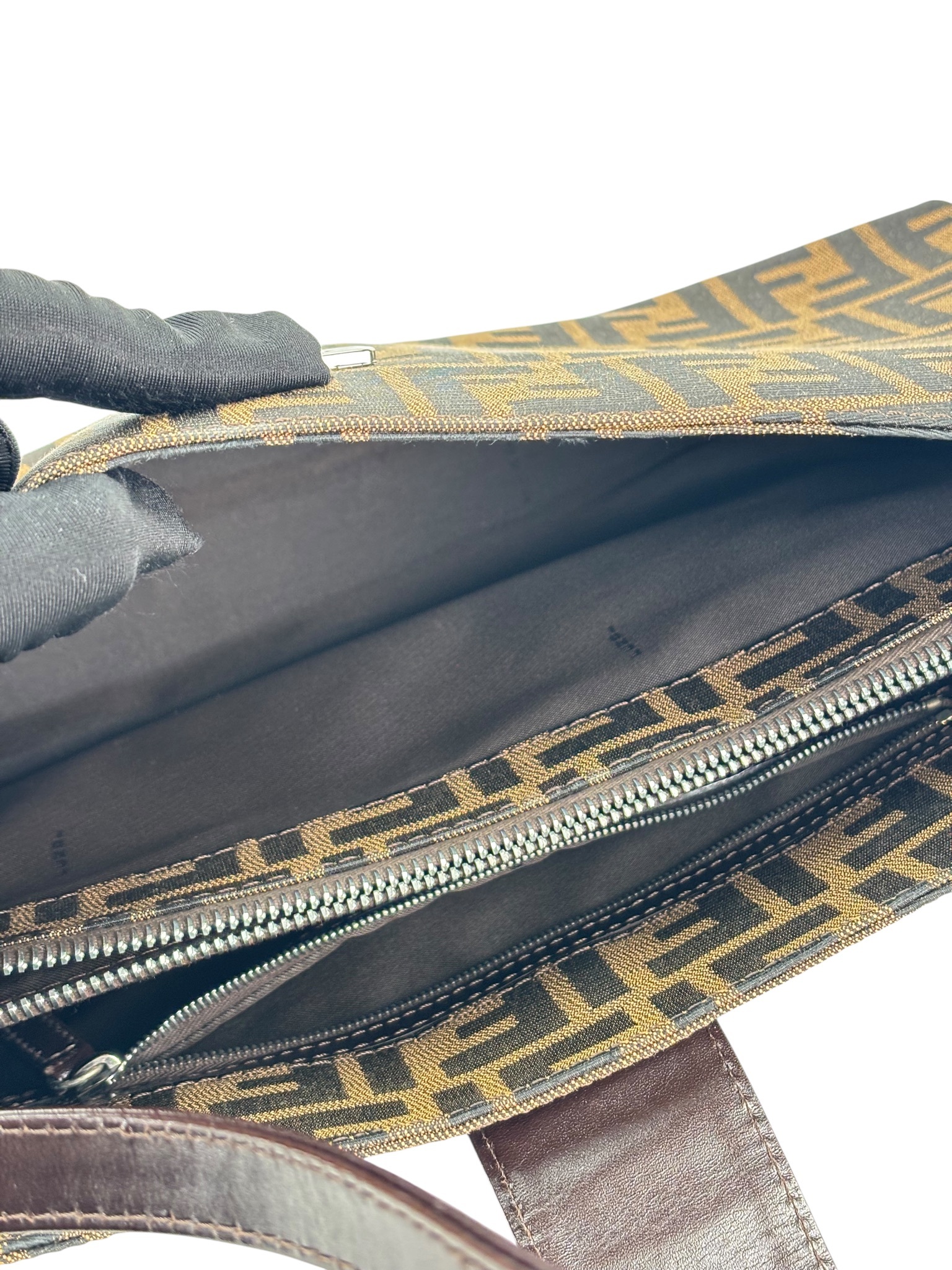 FENDI - Monogram Zucca Mamma Handbag Palladium Hardware