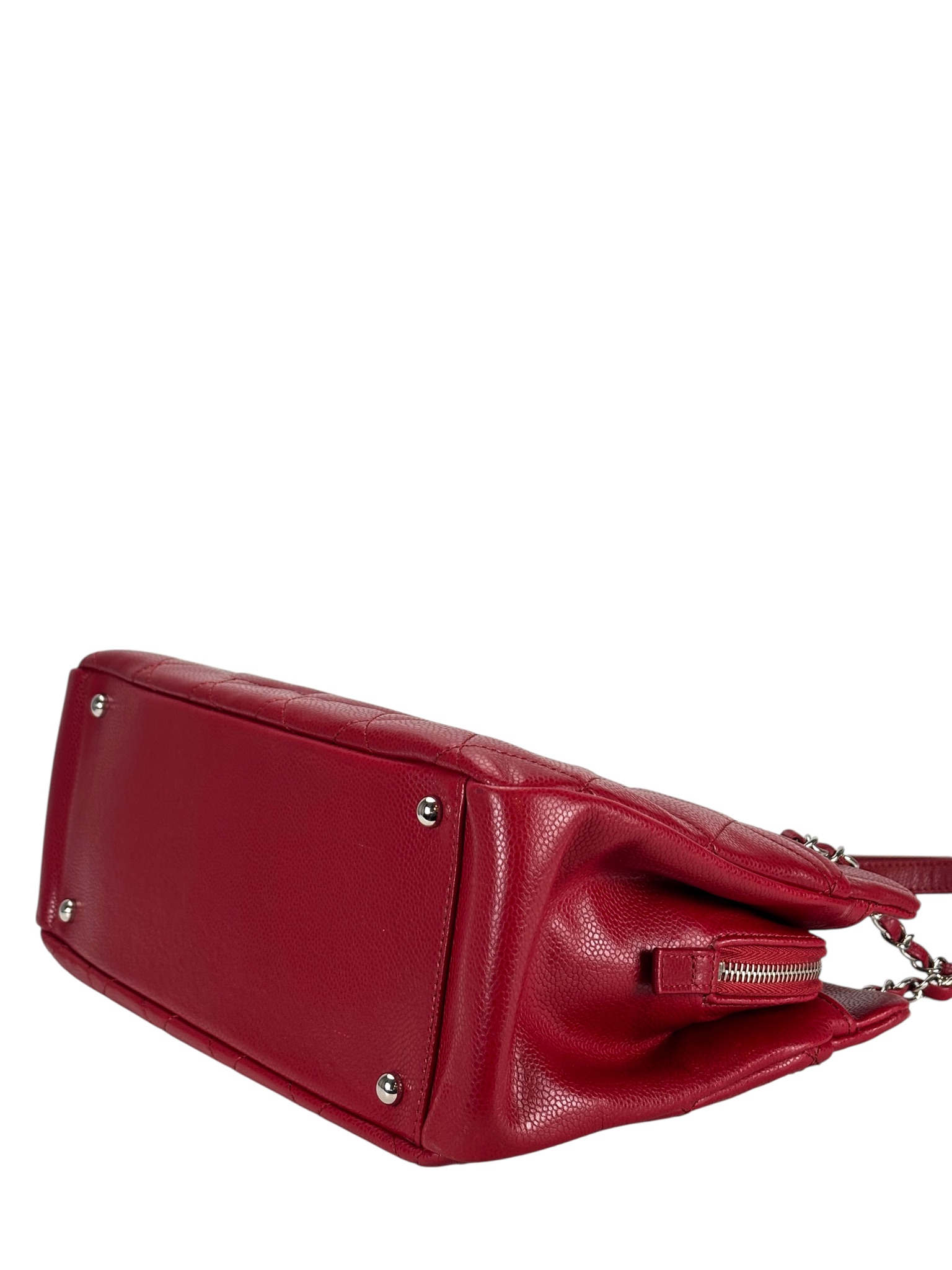 CHANEL - Red Caviar Quilted Large Timeless CC Soft Tote Bag