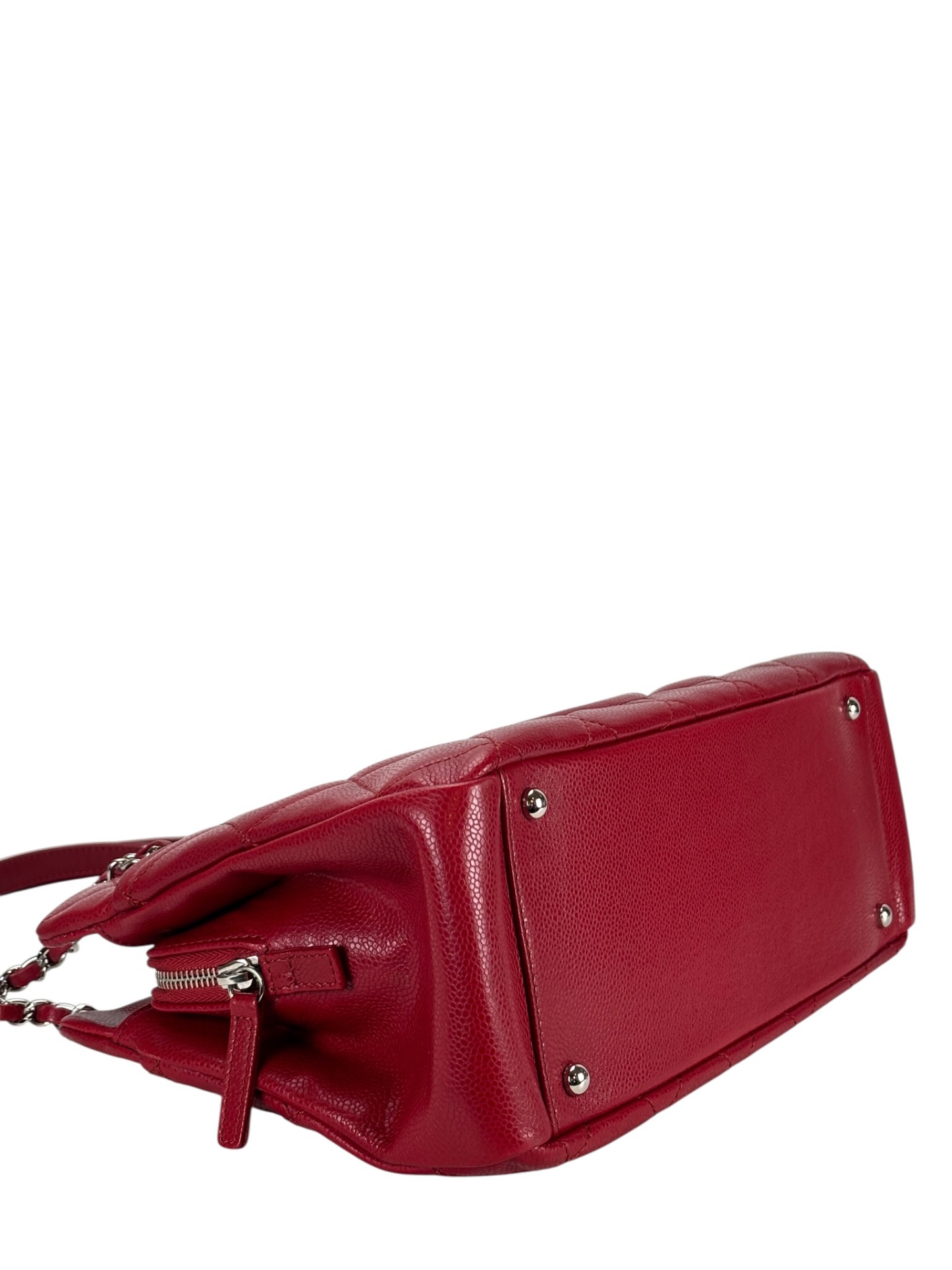 CHANEL - Red Caviar Quilted Large Timeless CC Soft Tote Bag