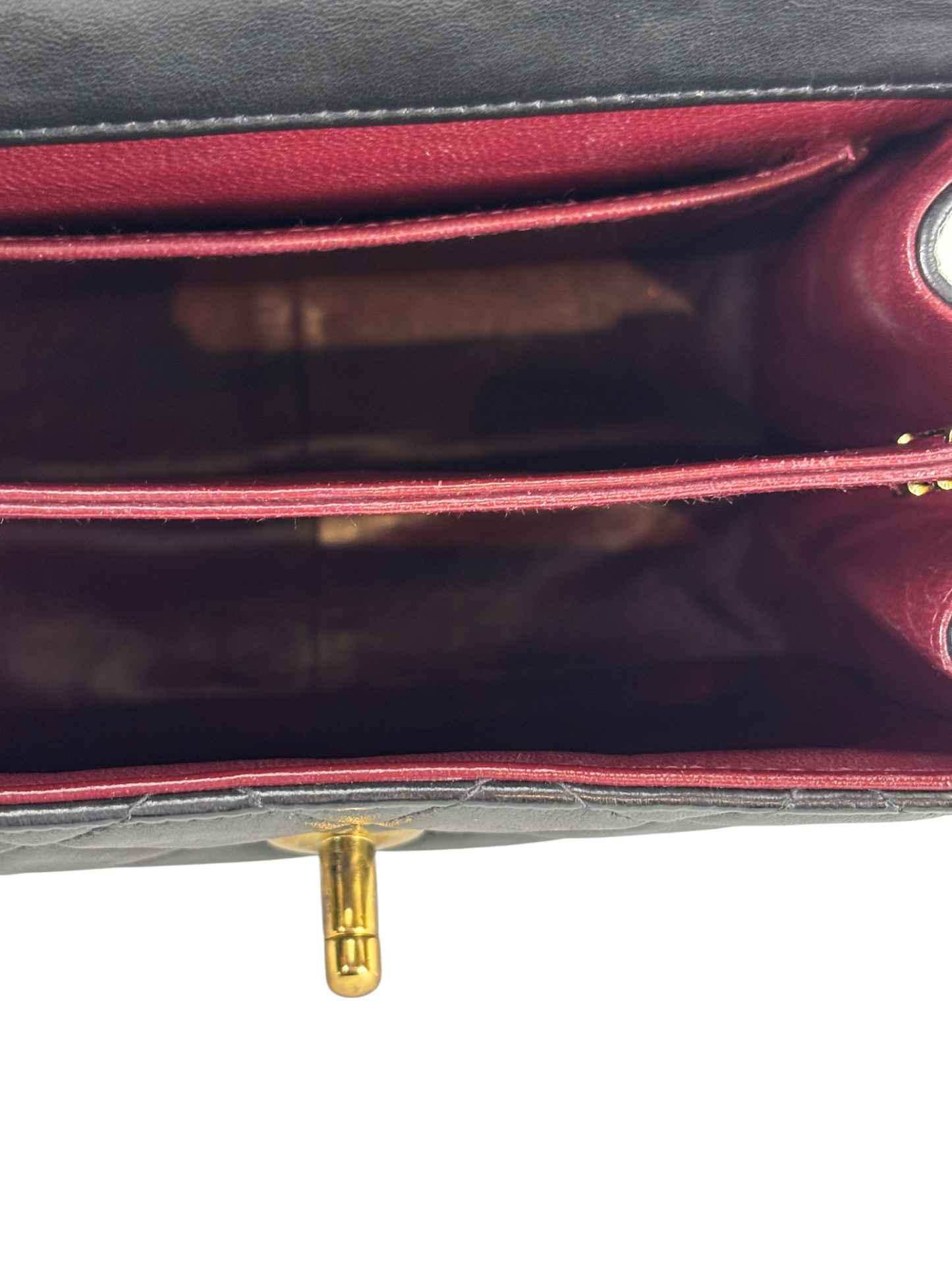 CHANEL - Black Lambskin CC Mini Kelly Handle Bag