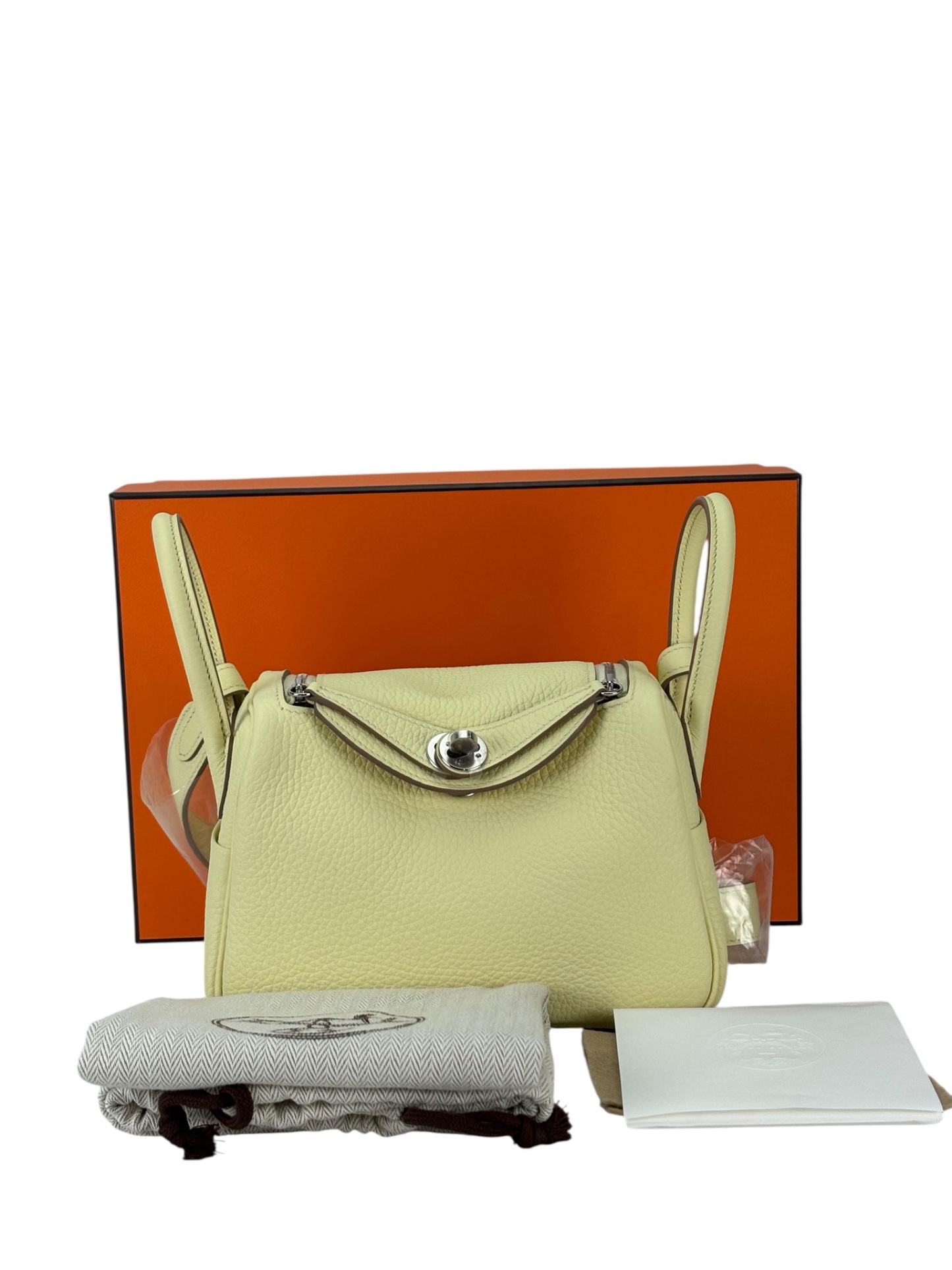 HERMES - Mini Lindy I8 Milton Yellow TC Palladium Hardware 