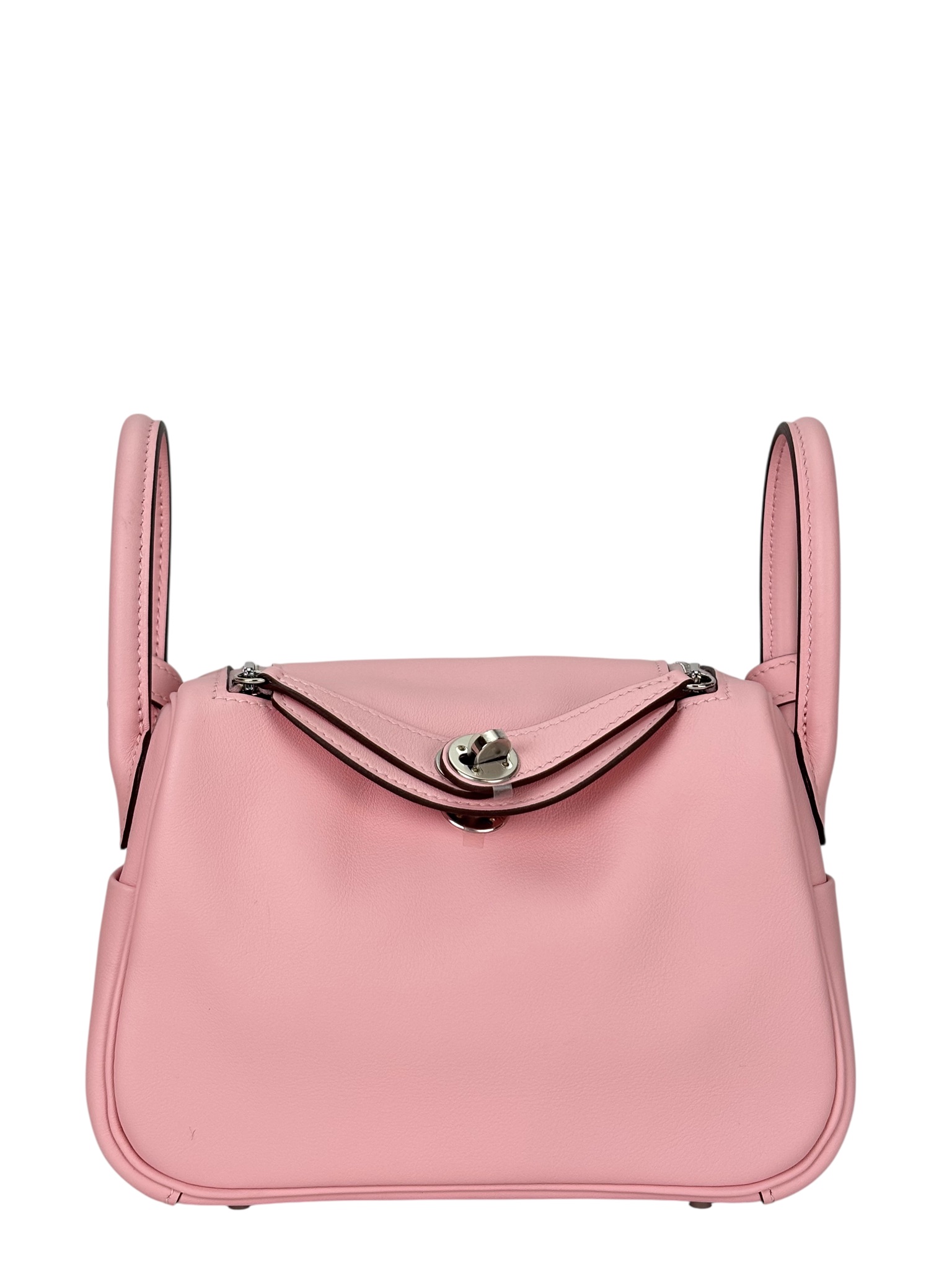 HERMES - Mini Lindy 3Q Sakura Pink Swift Palladium Hardware 
