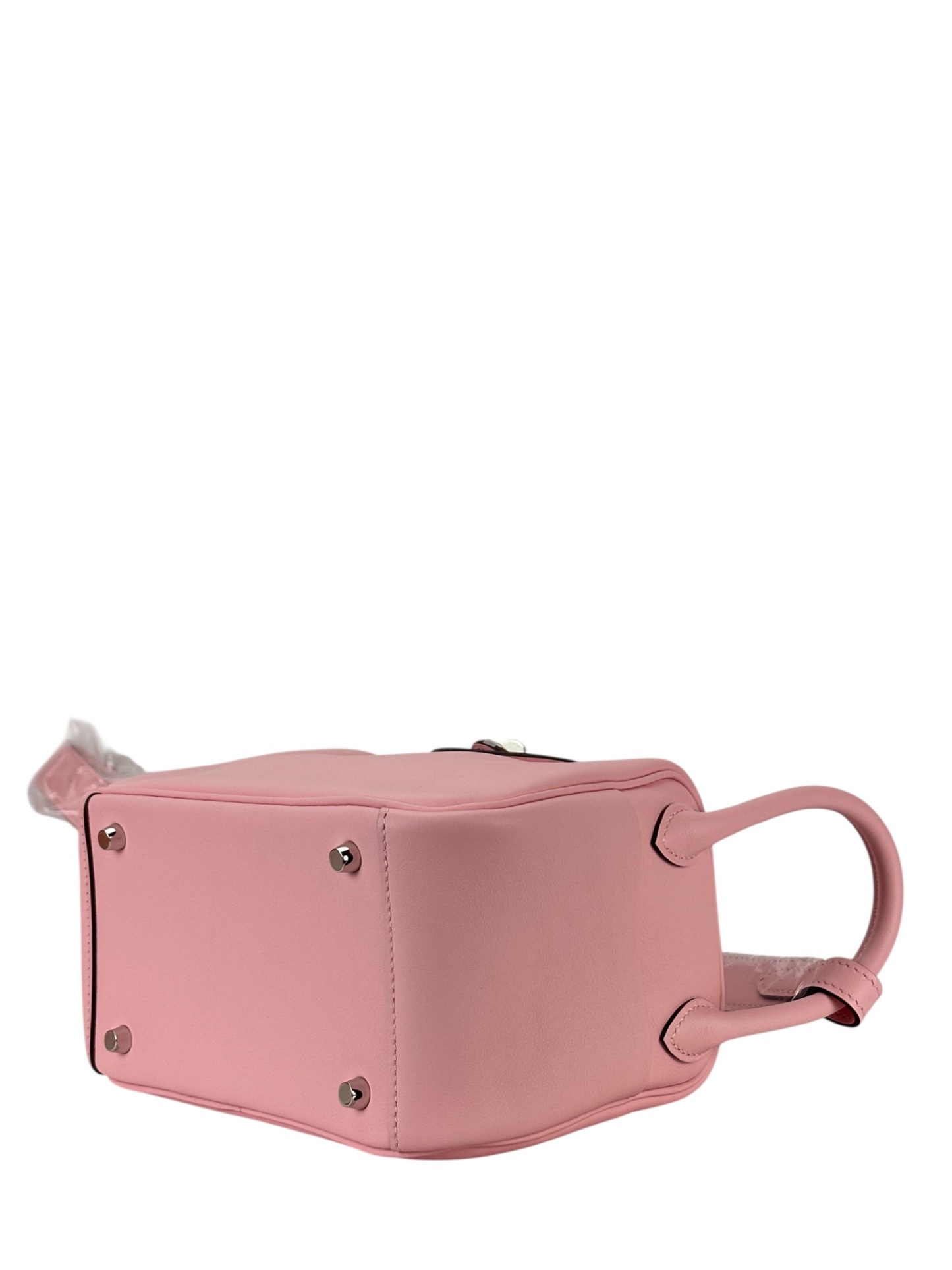 HERMES - Mini Lindy 3Q Sakura Pink Swift Palladium Hardware 