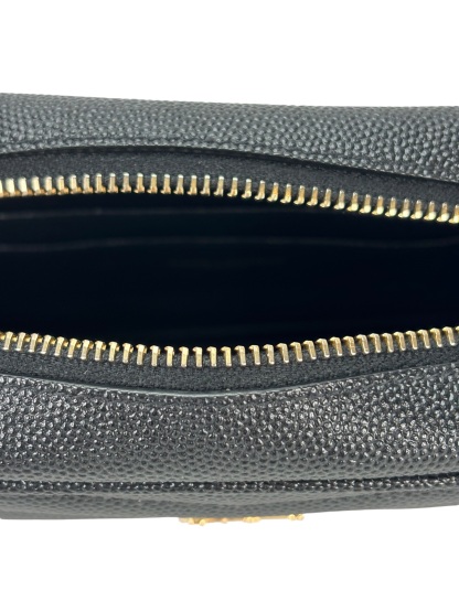 SAINT LAURENT - Black Leather Tassel Camera Shoulder Bag