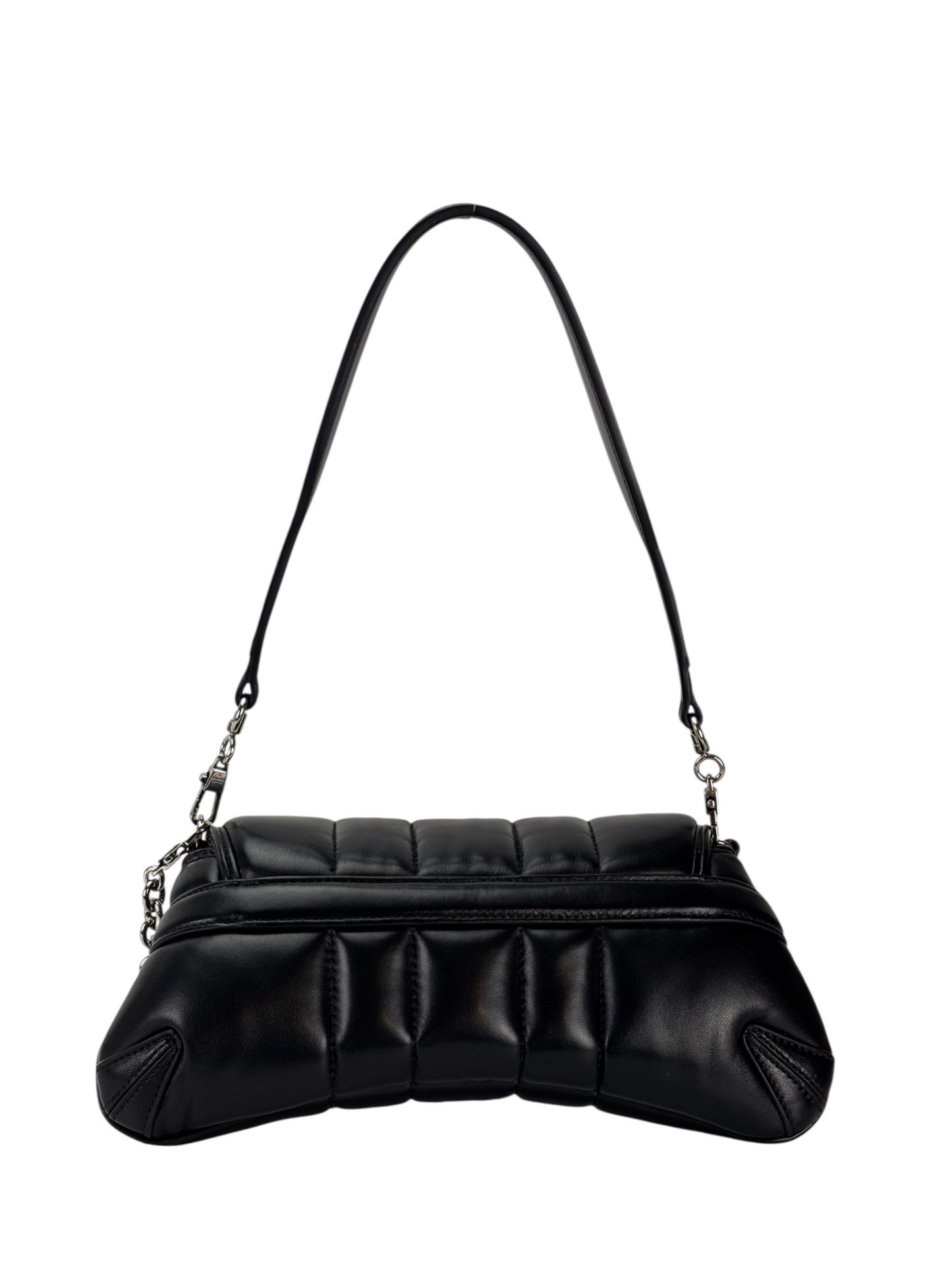 GUCCI - Black Horsebit Chain Cloth Crossbody Bag