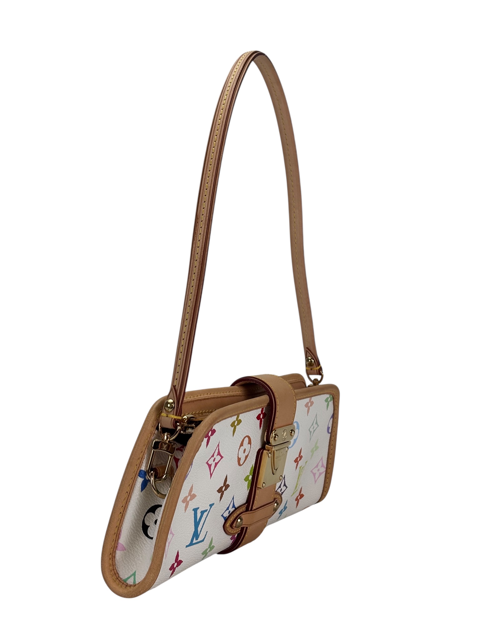 LOUIS VUITTON - White Monogram Multicolor Shirley Bron 2way Bag