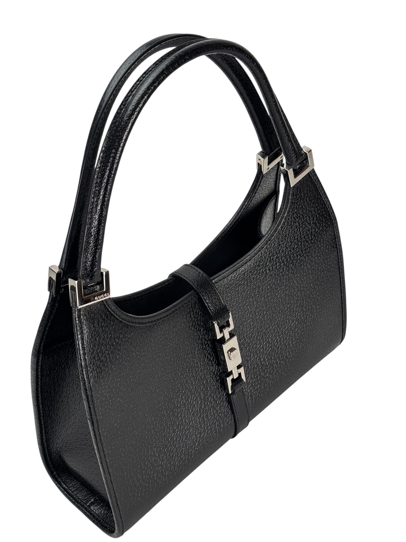 GUCCI - Black Leather Jackie Medium Shoulder Bag 