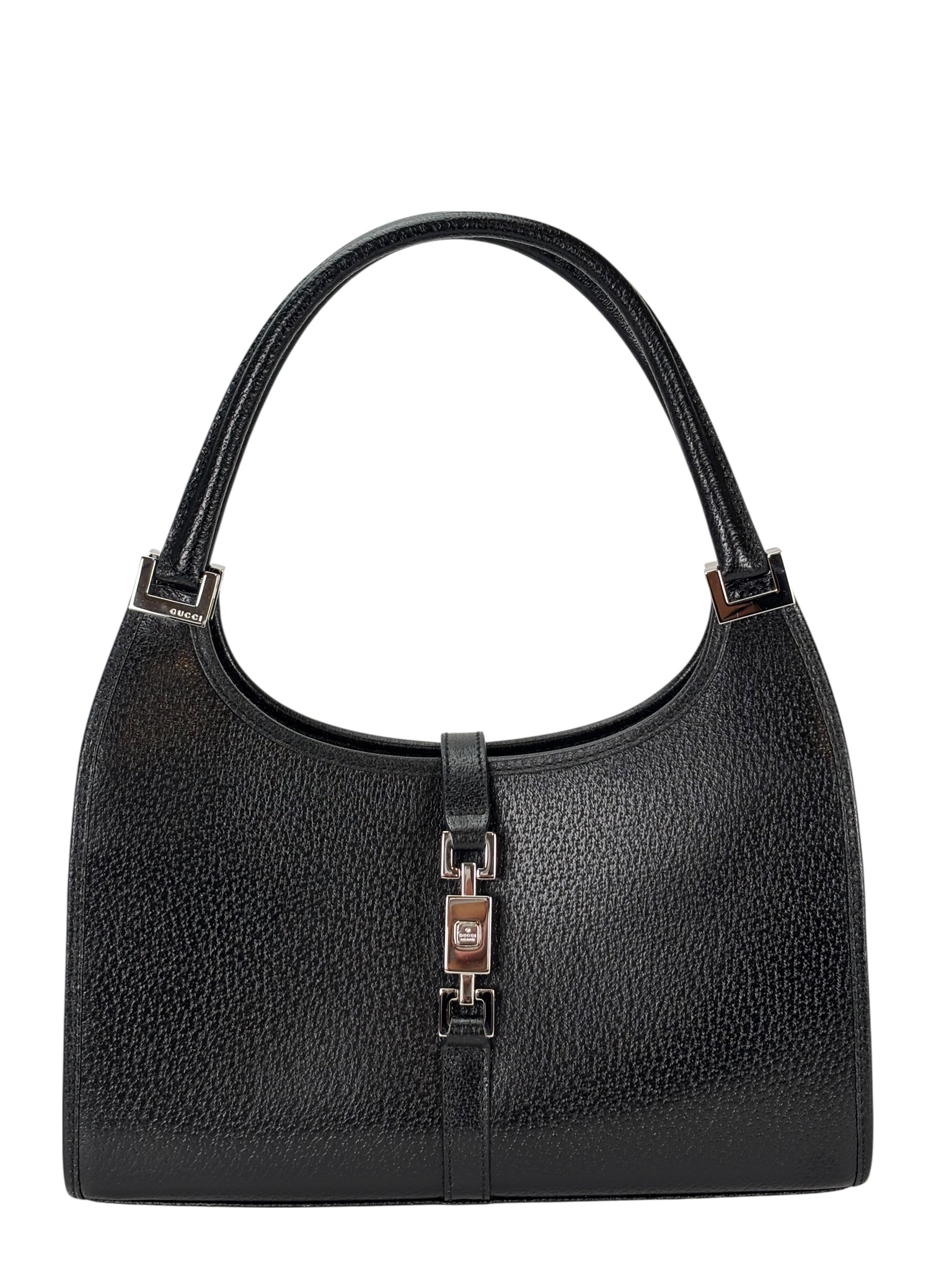 GUCCI - Black Leather Jackie Medium Shoulder Bag 