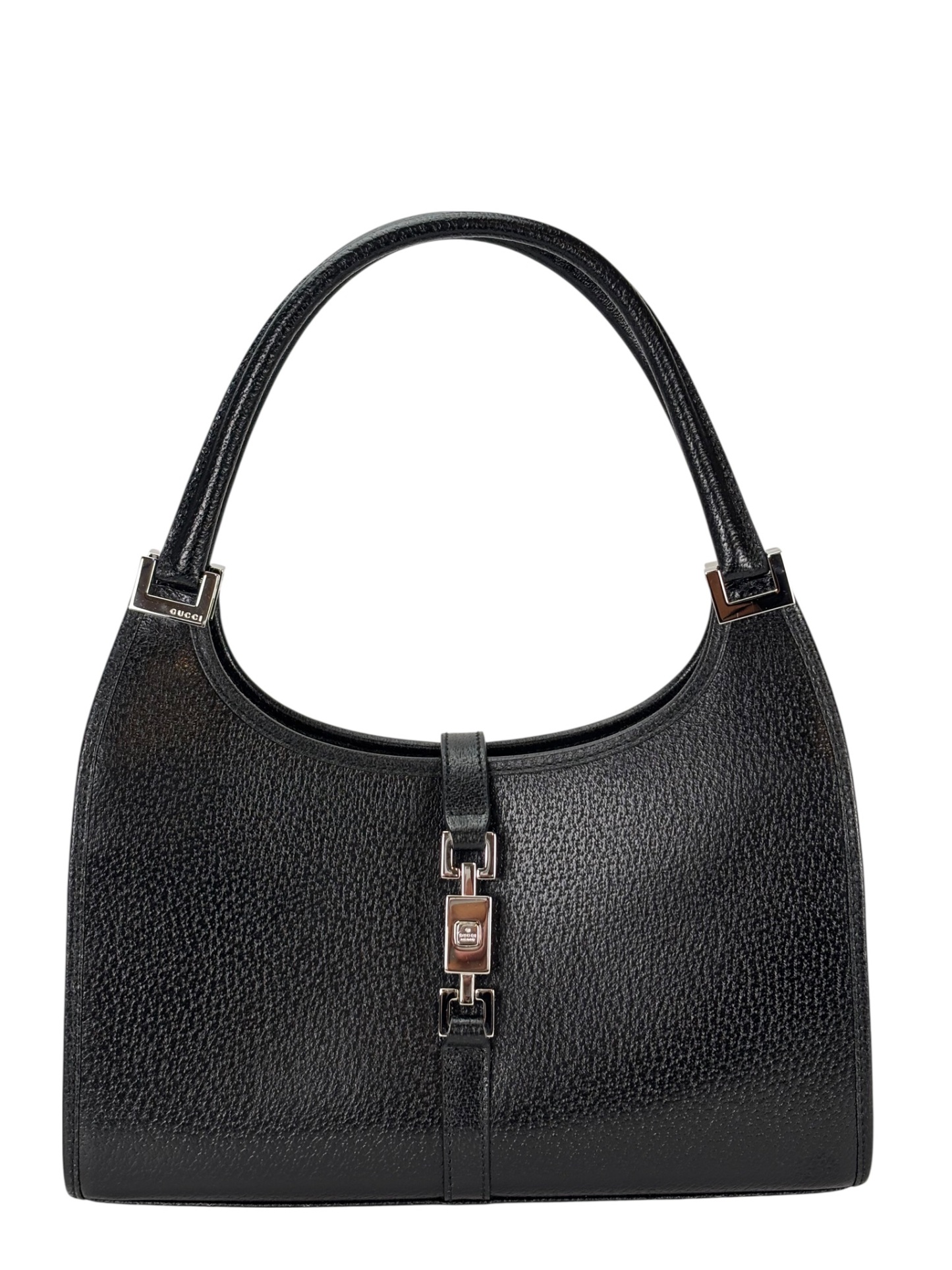 GUCCI - Black Leather Jackie Medium Shoulder Bag 