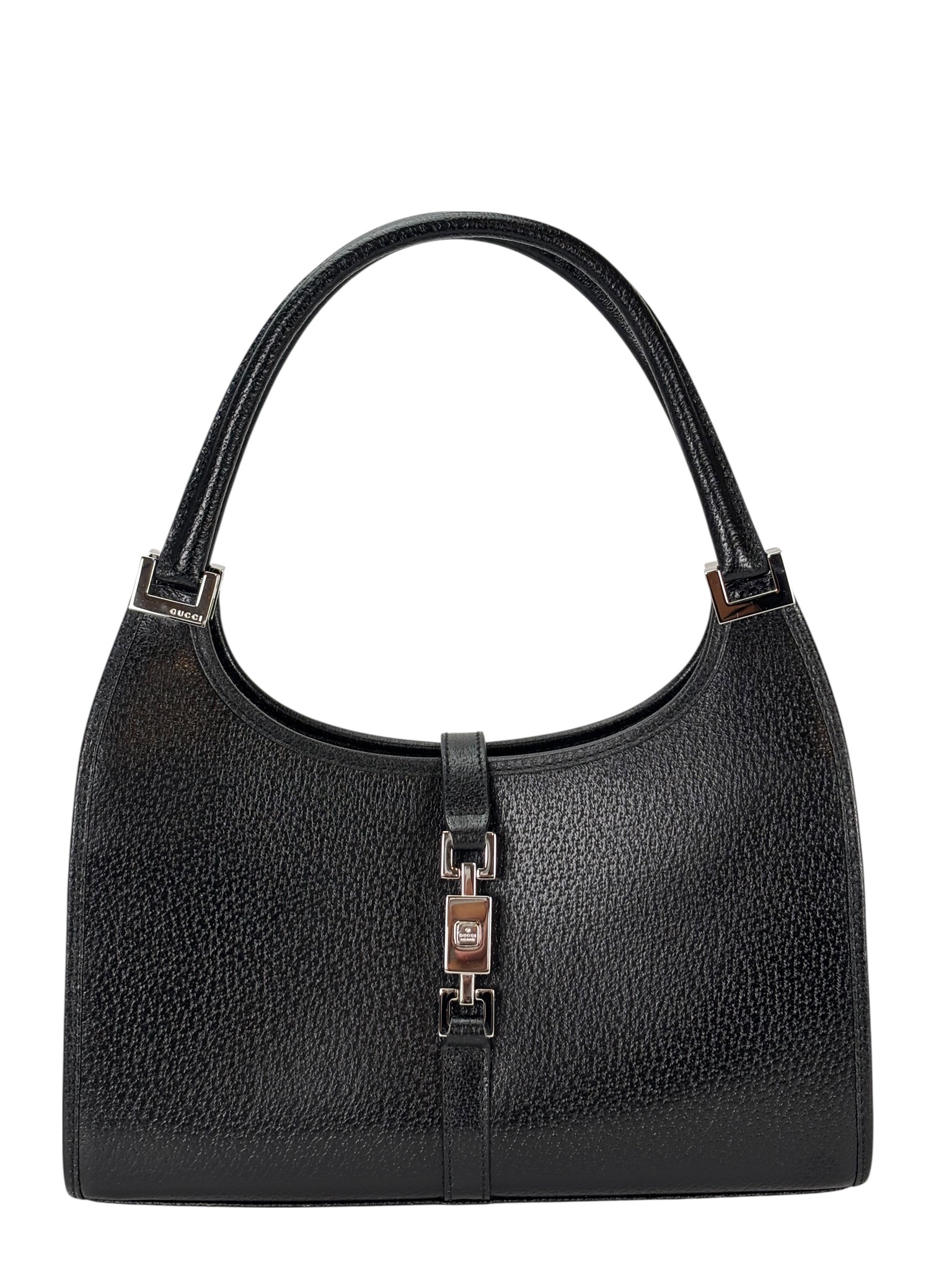 GUCCI - Black Leather Jackie Medium Shoulder Bag 