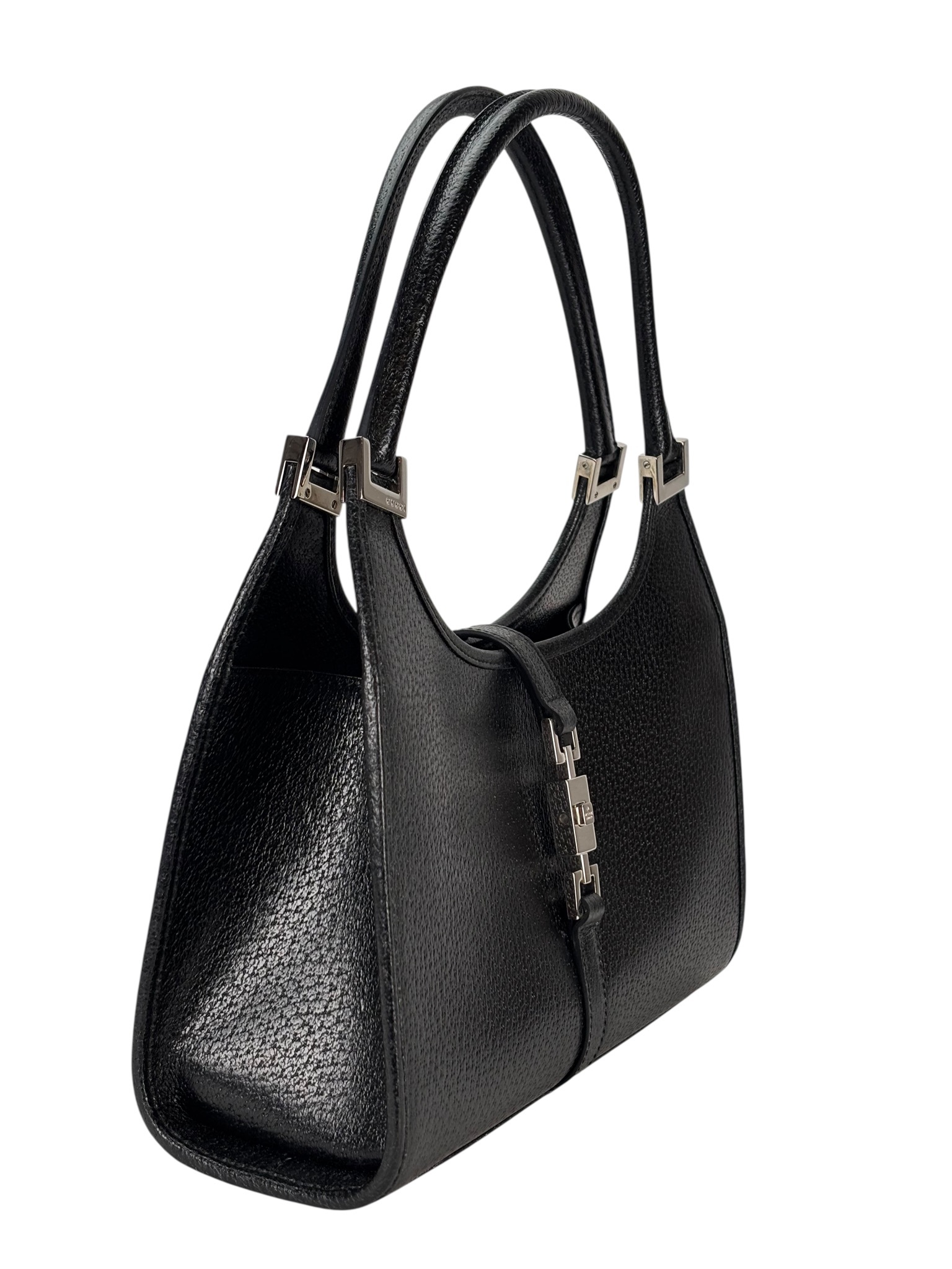 GUCCI - Black Leather Jackie Medium Shoulder Bag 