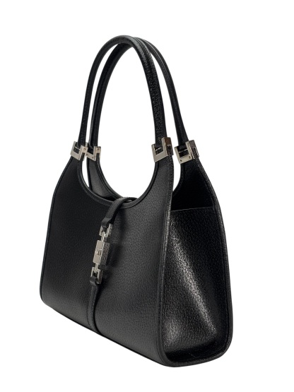 GUCCI - Black Leather Jackie Medium Shoulder Bag 