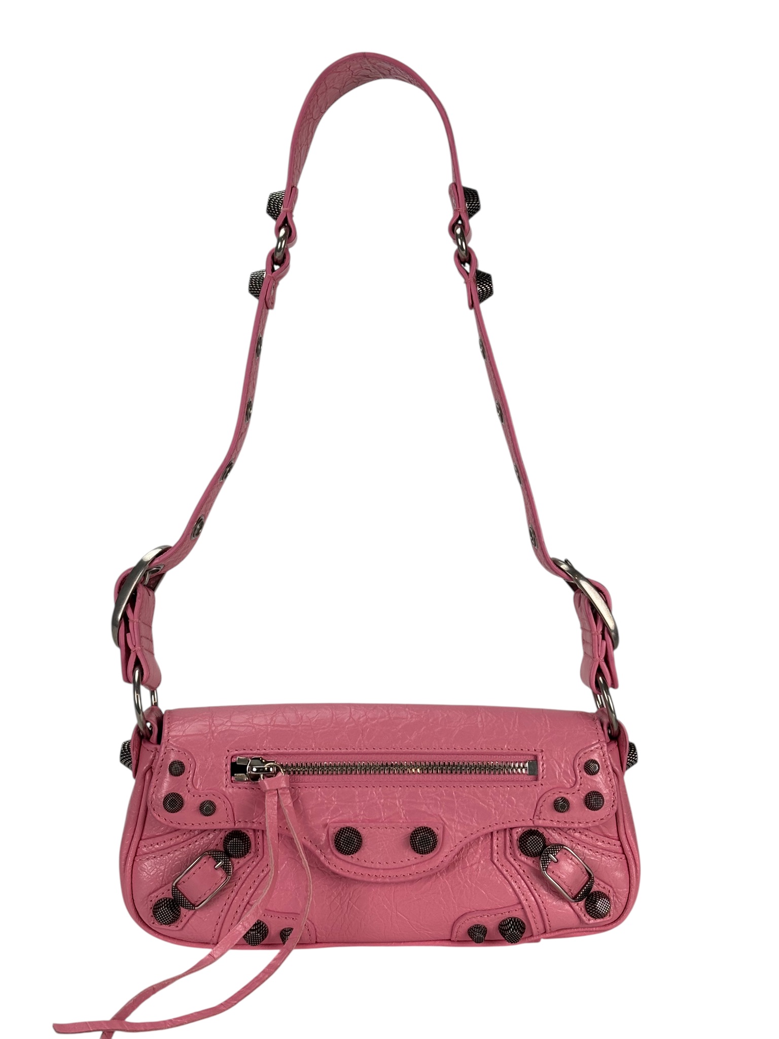 BALENCIAGA - Pink Leather Le Cagole Sling Xs Shoulder Bag