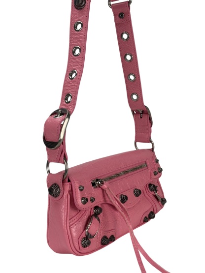 BALENCIAGA - Pink Leather Le Cagole Sling Xs Shoulder Bag