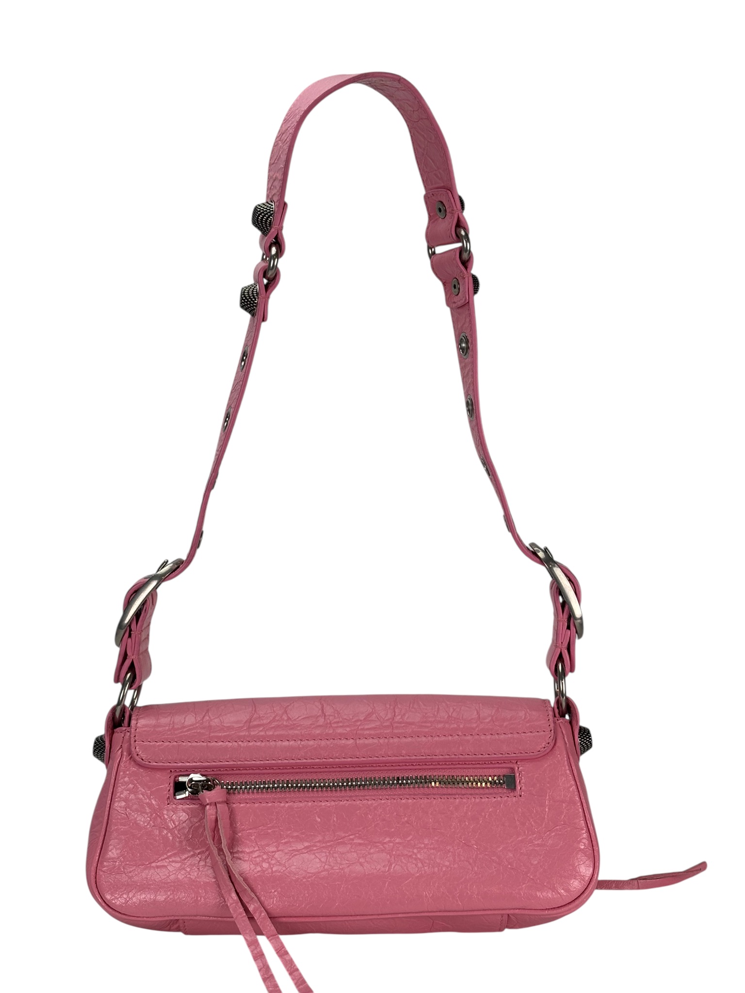 BALENCIAGA - Pink Leather Le Cagole Sling Xs Shoulder Bag